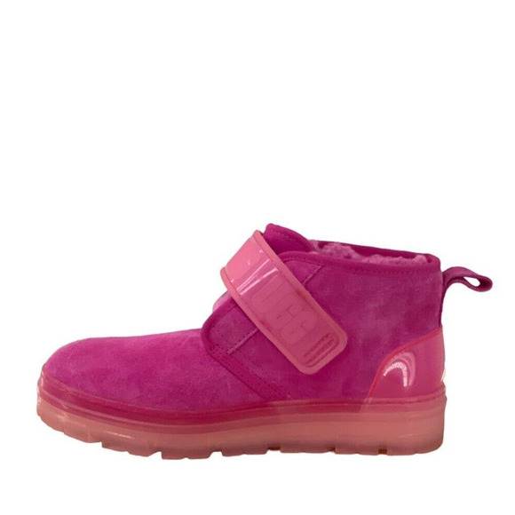 UGG Neumel Suede Chukka Boots Clear Soles Hot Pink Barbie Core Womens Size 11 - Picture 5 of 15